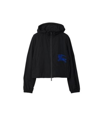  Cropped Nylon Hooded Jacket