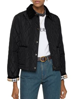 Cropped Quilted Nylon Jacket
