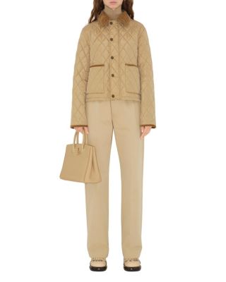 Cropped Quilted Nylon Jacket