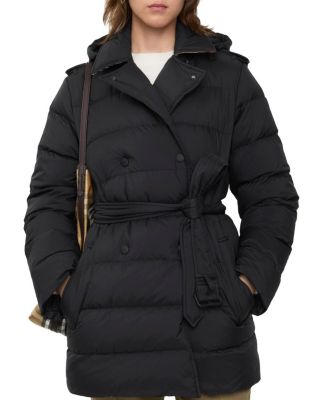 Short Nylon Hooded Puffer Coat