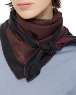  Check Cashmere Silk Scarf