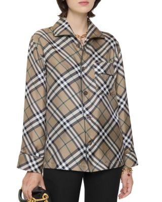 Check Silk Pyjama Shirt