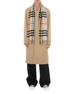  Contrast Check Cashmere Scarf