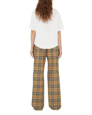 Check Cotton Trousers