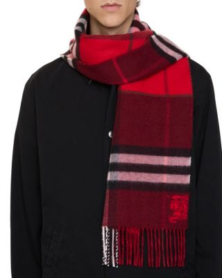  Contrast Check Cashmere Scarf