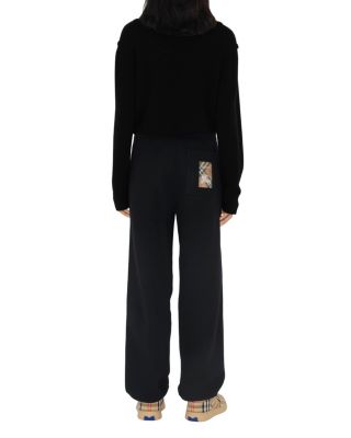 Check Label Cotton Jogging Pants