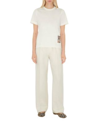 Check Label Cotton T-shirt