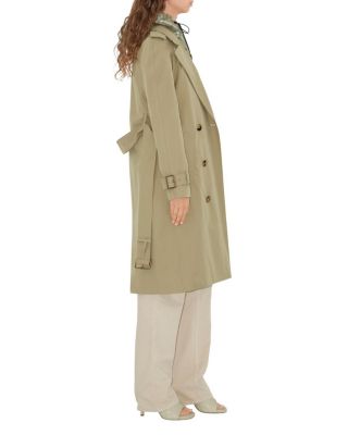 Long Gabardine Trench Coat