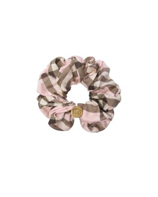 Check Silk Scrunchie