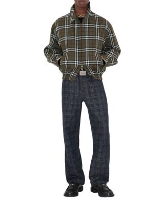 Check Bonded Wool Harrington Jacket