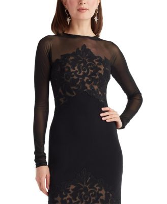  Calia Laser-Cut Crepe Dress