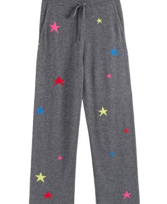  Women's Wool Cashmere Star Wide Leg Track Pants