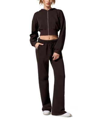  SILKERRY Cropped Fit Seamflow Drift Full-Zip Front Closure Sweatshirt