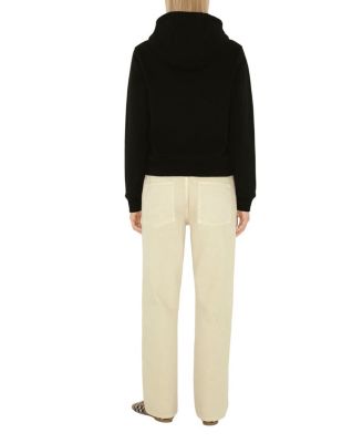  Check Label Cotton Zip Hoodie