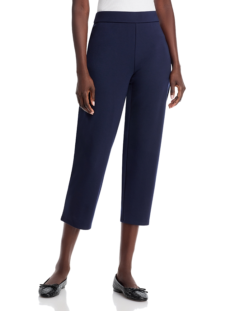 Eileen Fisher Washable Flex Ponte Straight Pants In Blue