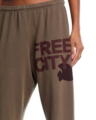 Cotton Logo Sweatpants in Eggplant