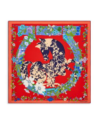 Pegasus Print Square Silk Scarf