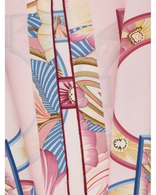 Gancini Print Square Silk Scarf