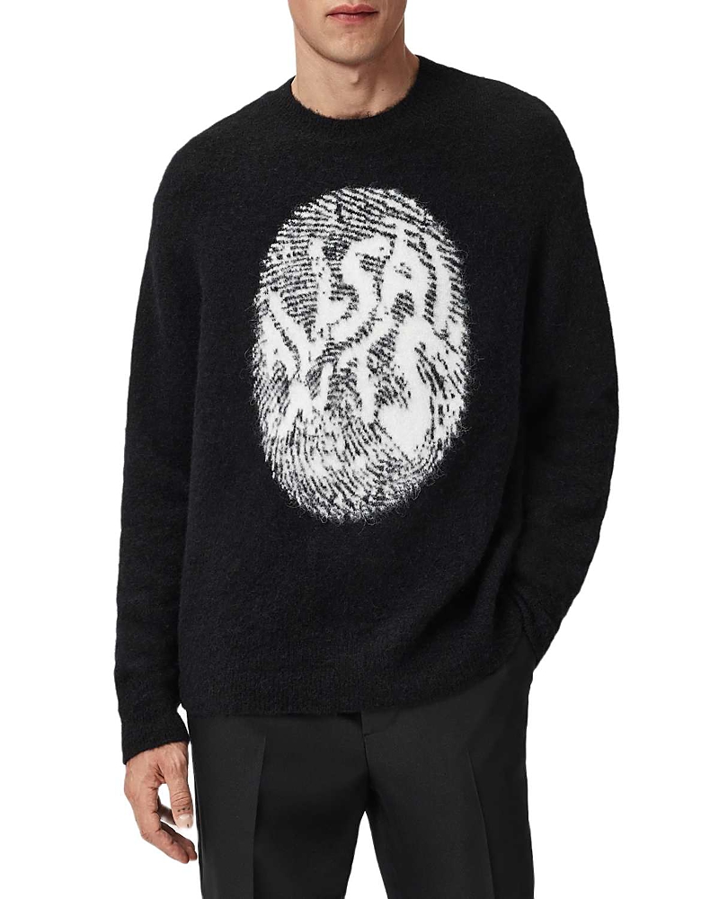 Allsaints Ridges Oversized Crewneck Sweater
