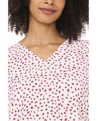 V-Neck Smocked Cuff Blouse