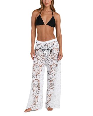 Geraldine Paisley Crochet Cover-Up Pants