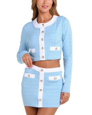 Adaline Color Blocked Swim Cover-Up Cardigan 