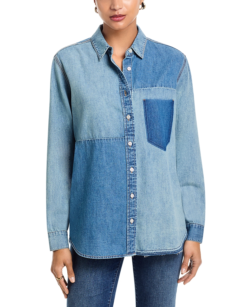 Veronica Beard Dalma Colorblocked Shirt