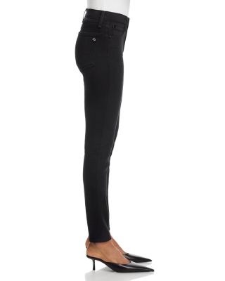 Cate Mid Rise Ankle Skinny Jeans in Black