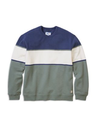 Relaxed Fit Color Block Crewneck Sweater