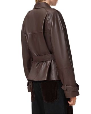Reed Leather Trench Jacket