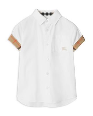 Unisex Owen Check Trim Cotton Poplin Shirt - Little Kid, Big Kid