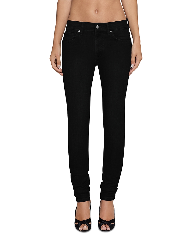 Eb Denim Moss Mid Rise Skinny Jeans in Noir