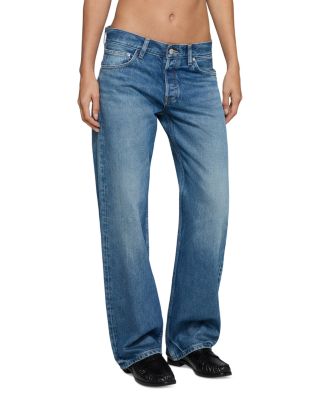 Low Rise Baggy Straight Jeans in Eagle