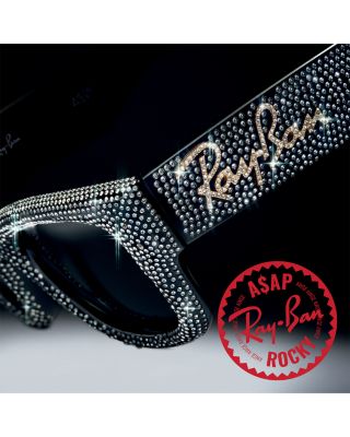 A$AP Wayfarer Puffer Crystal Pav&eacute; Edition Square Sunglasses, 47mm