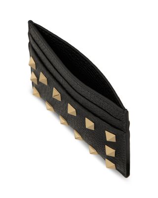 Minaudiere Rockstud Leather Card Holder