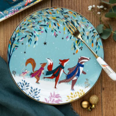 Sara Miller Woodland Tales Assorted Plates, Set of 4