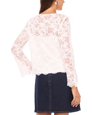 Lace Flare Sleeve Top
