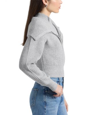 Jayne Wool Zip Front Layered Sweater