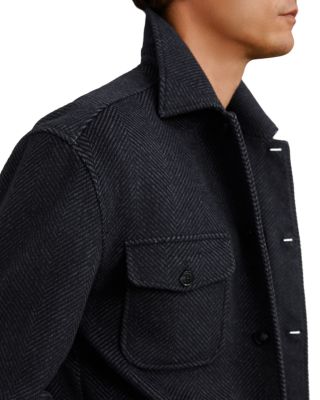 Herringbone Twin Pocket Shirt Jacket