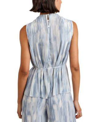 Mock Neck Top With Tie Belt