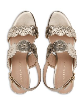 Women's Laurin Leather High Heel Wedge Sandals