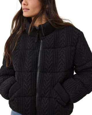 Sweater Knit Puffer Jacket