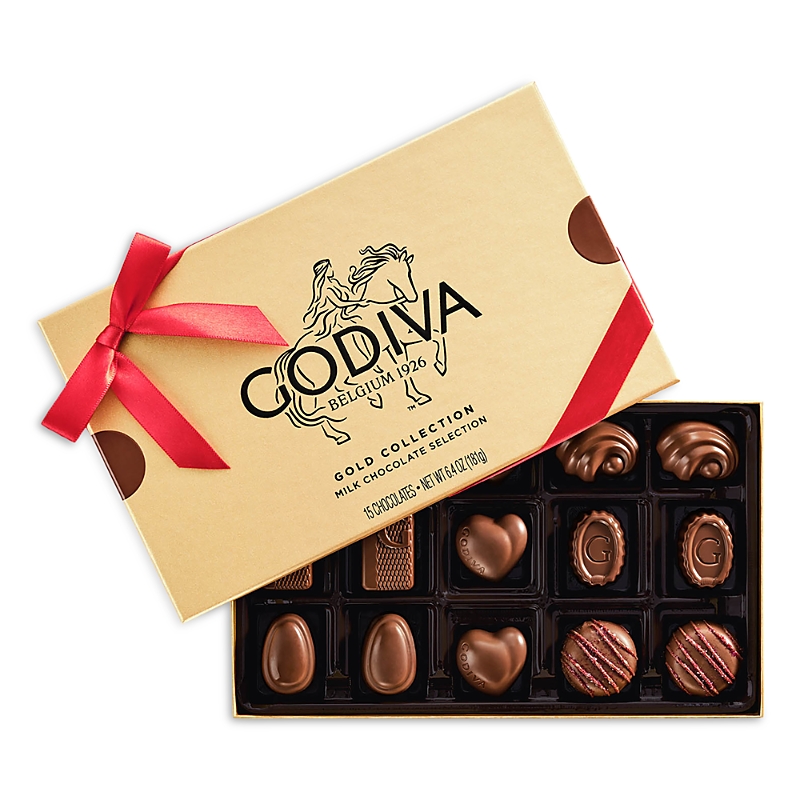 Godiva Milk Chocolate Gold Gift Box, 15 Pieces In Multi