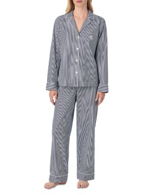 Long Sleeve Notch Collar Long Pant Pajama Set