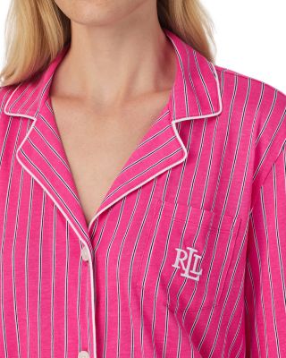 Long Sleeve Notch Collar Long Pant Pajama Set