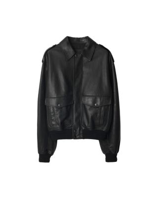 Leather Bomber Jacket