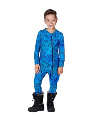  Unisex One-Piece Gradient Dinosaur Thermal Underwear