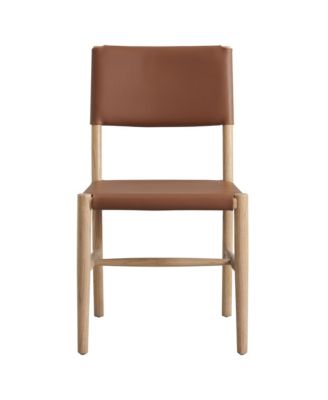 Dover Wood Faux Leather Dining Side Chairs, Set of 2