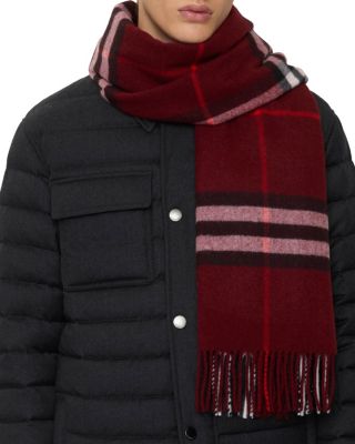 Wide Check Cashmere Scarf