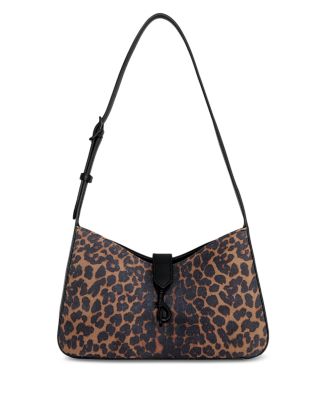 Megan Small Printed Suede Shoulder Bag